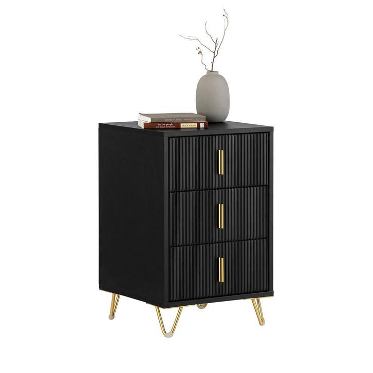 2eChoix | SoBuy Sideboard - Table de nuit avec 3 tiroirs, Huis en Inrichting, Tafels | Bijzettafels, Ophalen of Verzenden