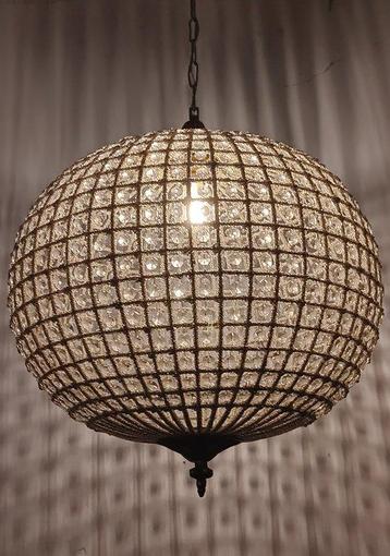 Plafondlamp - Glas, Messing, Metaal