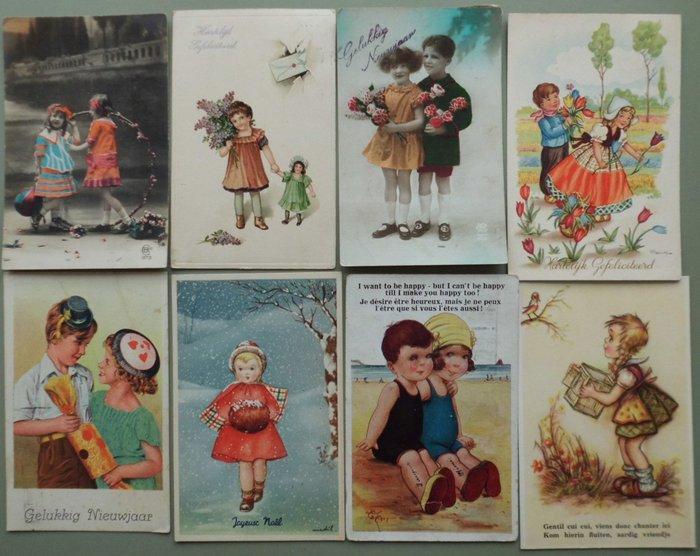 Zeer oude kinderkaarten - kleinformaat fantasie -, Collections, Cartes postales | Étranger