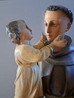 Beeld, Kloosterbeeld - Antonius met Kindje Jezus - XL - 82, Antiek en Kunst