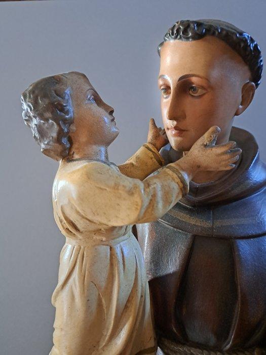 Beeld, Kloosterbeeld - Antonius met Kindje Jezus - XL - 82, Antiquités & Art, Art | Art non-occidental