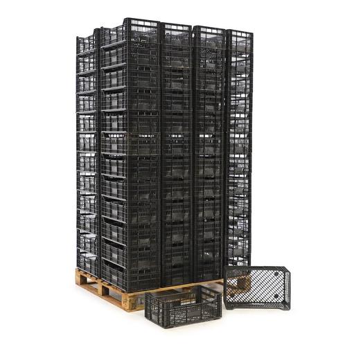 Gebruikte Euronorm stapelbakken wanden + bodem geperforeerd, Doe-het-zelf en Bouw, Kratten en Dozen, Gebruikt, Ophalen of Verzenden
