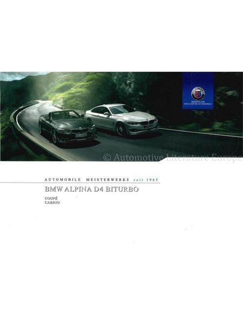 2015 BMW ALPINA D4 BITURBO BROCHURE DUITS, Livres, Autos | Brochures & Magazines