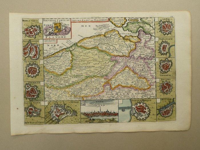 België - Vlaanderen / Gent / Brugge / Doornik / Dendermonde;, Boeken, Atlassen en Landkaarten