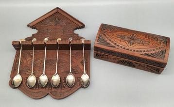 Friese kerfsnede houtsnijwerk - Boîte à cuillères (3) - Bois
