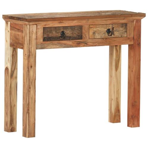 vidaXL Table console 90,5x30x75 cm Bois dacacia et de, Maison & Meubles, Tables | Tables de salon, Neuf, Envoi