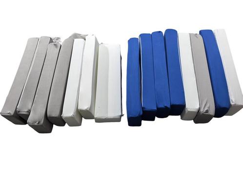 Foam blokken - Jenga soft play - 15 delig - wit blauw grijs, Kinderen en Baby's, Speelgoed | Educatief en Creatief, Nieuw, Ophalen of Verzenden