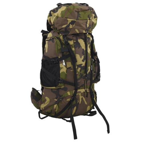 vidaXL Wandelrugzak 80 L camouflage oxford stof groen, Handtassen en Accessoires, Tassen | Rugtassen, Nieuw, Verzenden