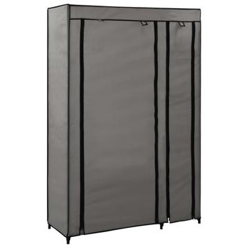 vidaXL Kledingkast opvouwbaar 110x45x175 cm stof grijs, Verzenden
