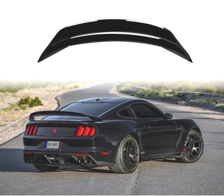 AILERON SPOILER FORD MUSTANG 15-23 LOOK GT350 R NOIR BRILLAN, Auto-onderdelen, Carrosserie, Verzenden