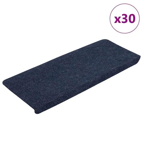 vidaXL Trapmatten zelfklevend 30 st 65x24,5x3,5 cm blauw, Doe-het-zelf en Bouw, Ladders en Trappen, Nieuw, Verzenden