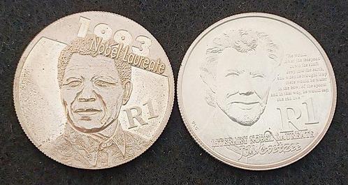 Zuid-Afrika. 1 Rand 2007 Proof Nelson Mandela Nobel Laureate, Postzegels en Munten, Munten | Europa | Niet-Euromunten