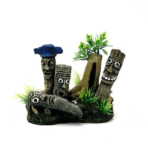 Groep totempalen OS-232 - aquarium decoratie, Dieren en Toebehoren, Vissen | Aquaria en Toebehoren, Sierelement, Nieuw, Ophalen of Verzenden