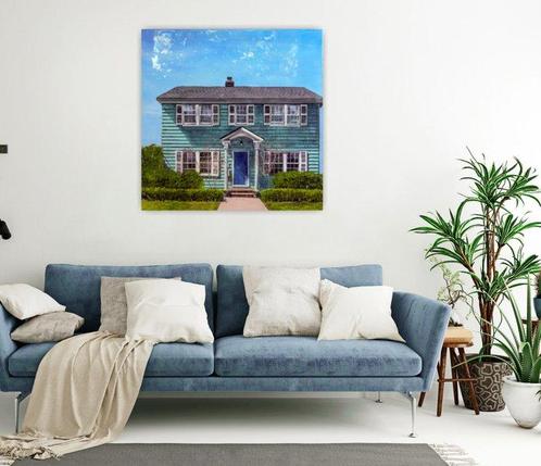 Ana del Castillo - American house in green - XXL, Antiek en Kunst, Kunst | Schilderijen | Modern