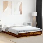 vidaXL Bedframe bewerkt hout gerookt eikenkleurig 120x200 cm, Verzenden, Nieuw