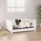 vidaXL Hondenbed Wit 65,5x50,5x28 cm Massief grenenhout, Dieren en Toebehoren, Honden-accessoires, Verzenden, Nieuw