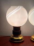 Tafellamp - Glas, Messing - Tafellampen - paraplu in wit