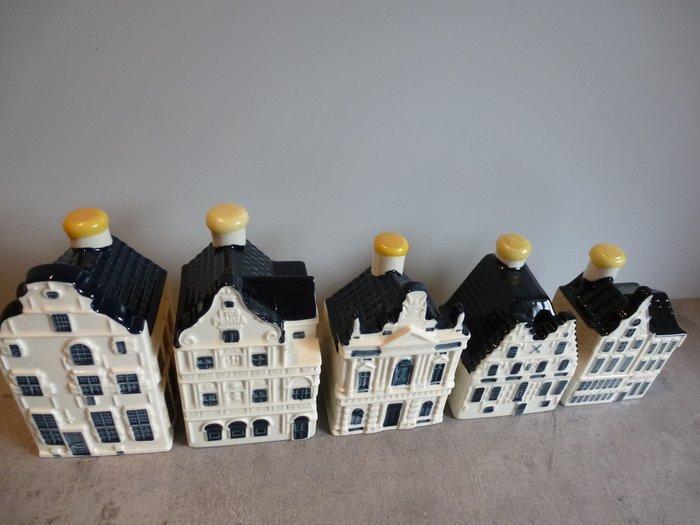 Maison KLM - Bols - Cinq maisons KLM 84, 85, 86, 87 et 88, Antiek en Kunst, Antiek | Wandborden en Tegels