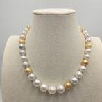 Zonder Minimumprijs - Halsketting Zilver Parel - Zuidzee, Nieuw