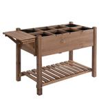 TRUUSK Verhoogde Plantenbak 123x54x74cm - Met 8 Roosters - O, Verzenden, Nieuw