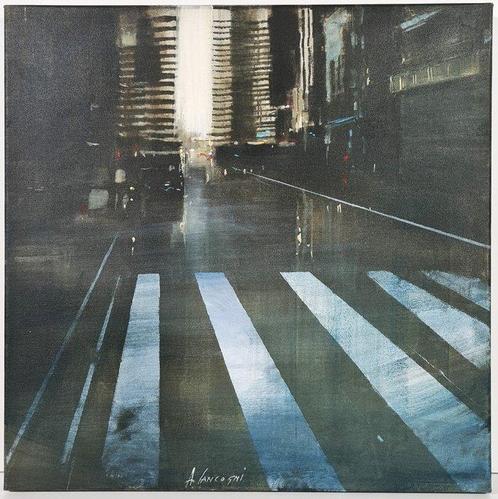 Agostino Cancogni (1950) - Città, Antiek en Kunst, Kunst | Schilderijen | Modern
