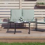 vidaXL Tuintafel 55x40x37 cm staal antracietkleurig, Tuin en Terras, Tuintafels, Verzenden, Nieuw