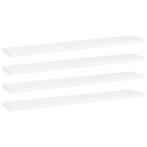 vidaXL Wandschappen 4 st 60x10x1,5 cm bewerkt hout wit, Huis en Inrichting, Woonaccessoires | Wandplanken en Boekenplanken, Verzenden