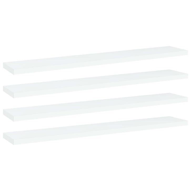 vidaXL Wandschappen 4 st 60x10x1,5 cm bewerkt hout wit, Huis en Inrichting, Woonaccessoires | Wandplanken en Boekenplanken, Nieuw