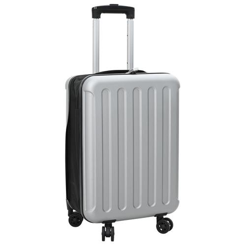 vidaXL Vouwbare Koffer Hard Shell 20 inch Zilver 34x23x55,5, Handtassen en Accessoires, Koffers, Nieuw, Verzenden