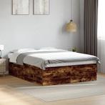 vidaXL Bedframe bewerkt hout gerookt eikenkleurig 160x200 cm, Huis en Inrichting, Slaapkamer | Bedden, Verzenden, Nieuw