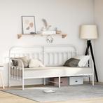 vidaXL Ligbedframe in Wit, 75x190 cm, Van Staal, Huis en Inrichting, Slaapkamer | Bedden, Verzenden, Nieuw