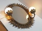 Wandspiegel - IJzer - zonnestraalspiegel/lamp met twee