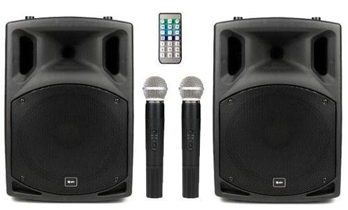 QTX Sound PAV8-UHF Set Met DVD Speler En UHF Microfoons, TV, Hi-fi & Vidéo, Enceintes