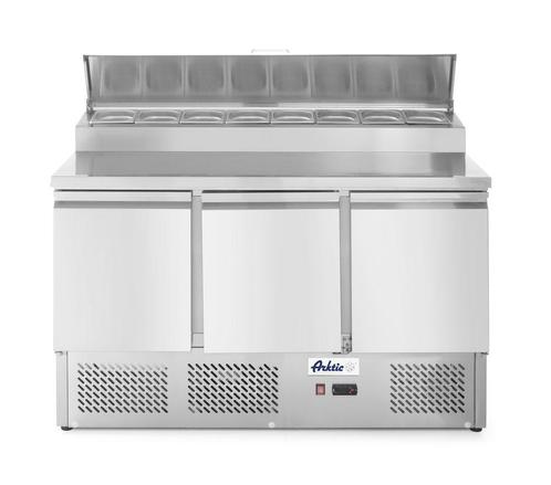 Saladette Met 3 Deuren En Verhoogde GN Vitrine 380L, Arktic,, Elektronische apparatuur, Vriezers en Diepvrieskisten, Ophalen of Verzenden