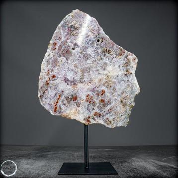 Zeldzame Natuurlijke Roze Amethist Schijf op stand- 1027.22