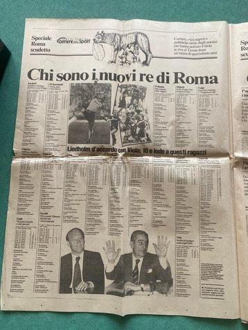 Roma - Corriere dello sport 9 maggio 1983 Roma campione