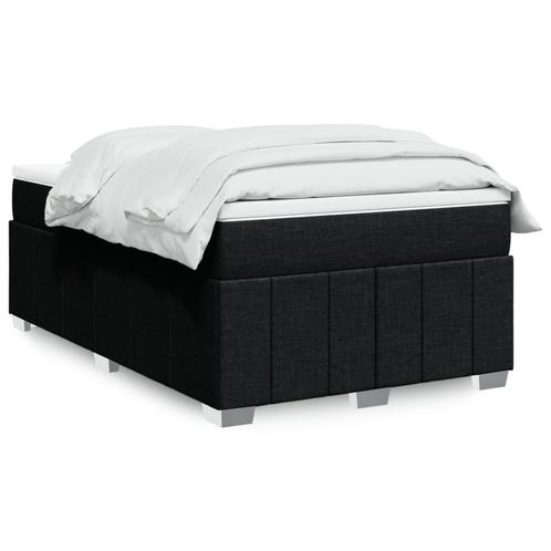 vidaXL Boxspring met matras stof zwart 120x200 cm, Huis en Inrichting, Slaapkamer | Bedden, Nieuw, Verzenden