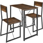 tectake Zitgroep Margate - Industrieel hout donker, rustiek, Huis en Inrichting, Complete eetkamers, Verzenden, Nieuw