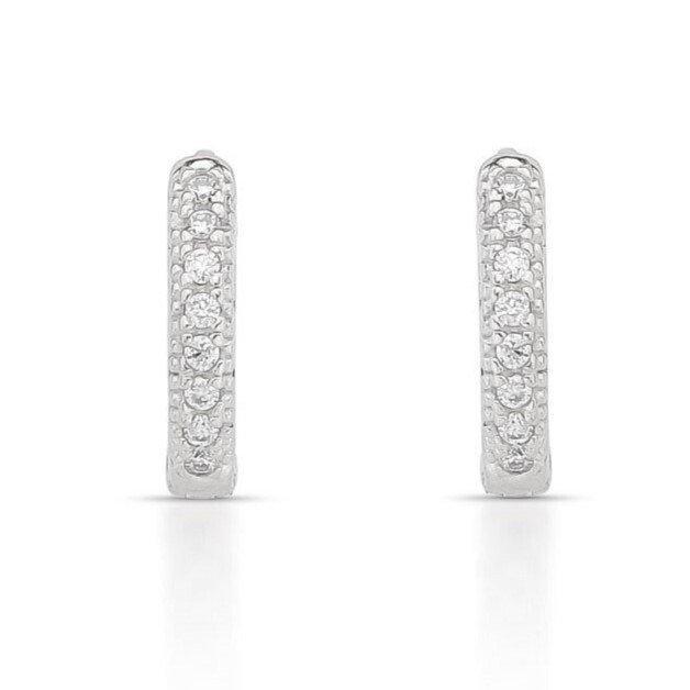 Zonder Minimumprijs - Oorbellen - 14 karaat Witgoud -, Handtassen en Accessoires, Oorbellen