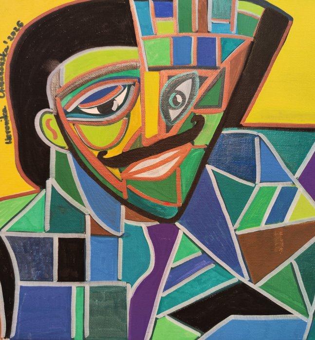 Weronika Chrzanowska - The Yellow Man, Antiek en Kunst, Kunst | Schilderijen | Modern