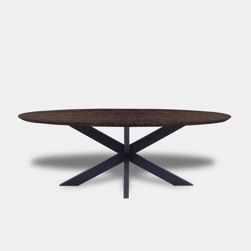 Tafel Ovaal Eikenhout  Matrix XL  220x110, Huis en Inrichting, Tafels | Eettafels