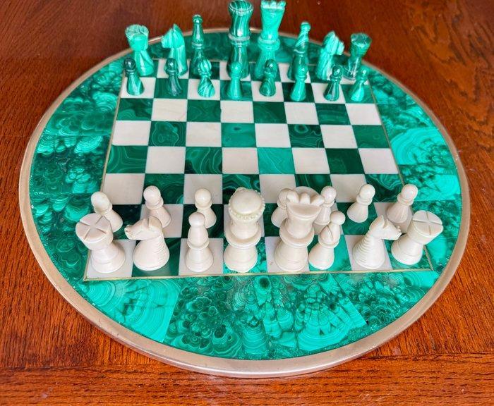 Schaakspel - Malachite, Verzamelen, Mineralen en Fossielen