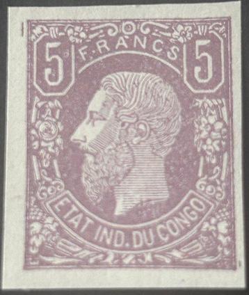 Congo belge 1886 - Impression privée de Lenoir : Léopold