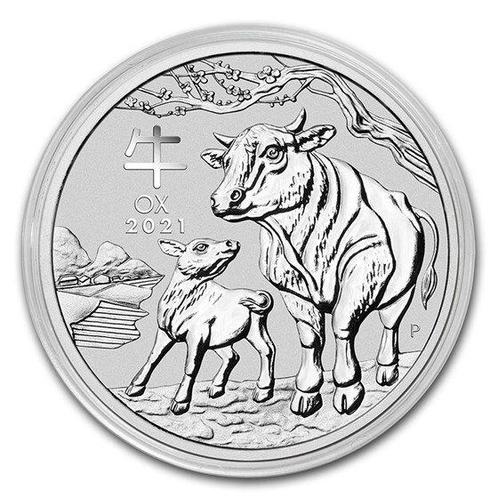 Australië. 2021 1 Kilo $30 AUD Australian Silve Lunar Year, Postzegels en Munten, Edelmetalen en Baren