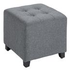 Zithocker - Trendy Living - Houten poten - Grijs, Ophalen of Verzenden, Nieuw, Stof, Modern