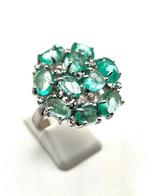 Zonder minimumprijs - Ring Zilver - 7.71ct. tw. Smaragd -, Nieuw