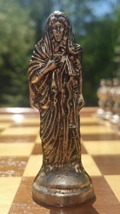Jeu déchecs - Large - Métal, Antiek en Kunst, Curiosa en Brocante