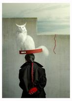 Elena Paraskeva - Sleepwalker and her cat - XL, Antiek en Kunst
