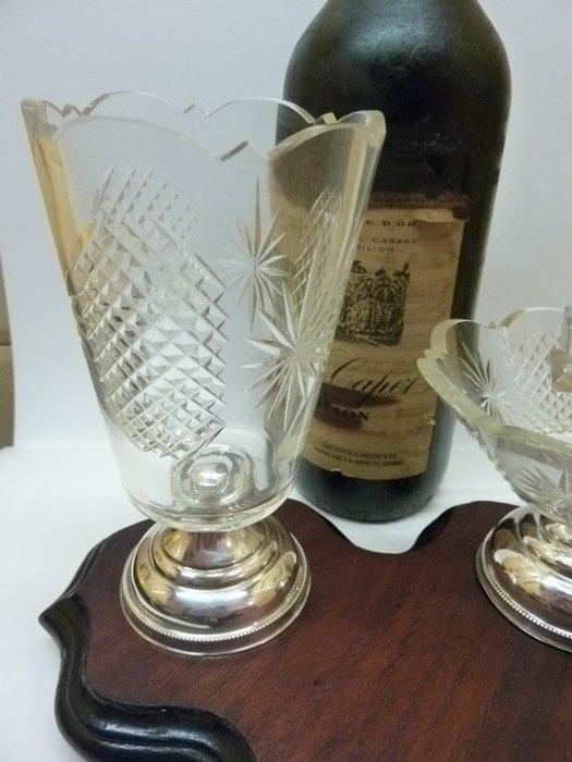 Asbak - Antieke mahonie rook set w.o. sigaren pot, lucifer, Antiquités & Art, Antiquités | Argent & Or