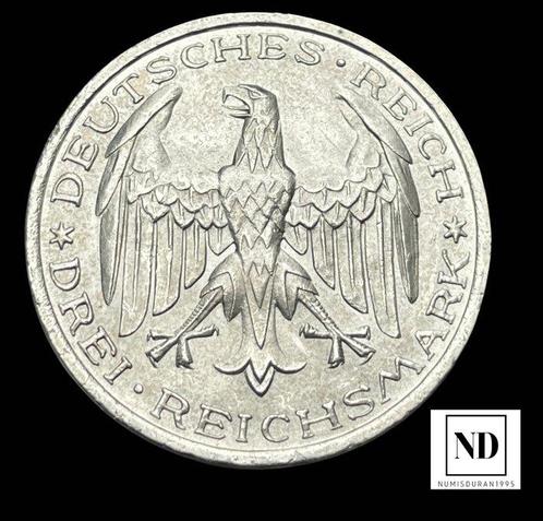 Duitsland. 3 Mark 1927 - Alemania, Postzegels en Munten, Munten | Europa | Niet-Euromunten